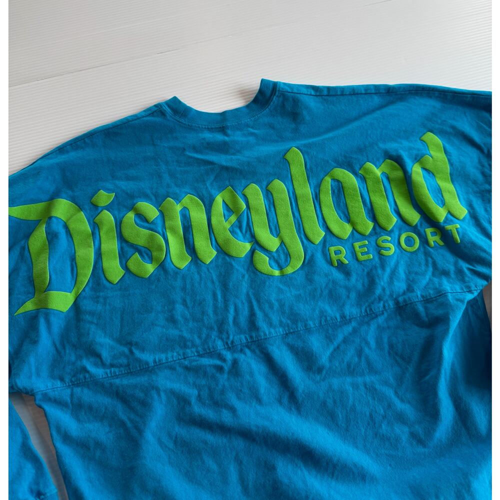 Disneyland Resort Spirit Jersey Small Teal Blue Green Neon Cotton Disney Kidcore - Picture 7 of 16